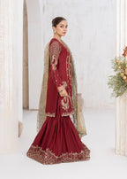 Malhaar MAL AL 4033 Red Women 3pcs
