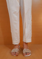 Zardi Soft Cotton Trouser White PT35 Women 1pcs