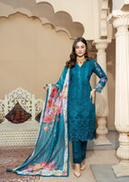 Al-Harir Apparel Rohma Peacock Women 3pcs