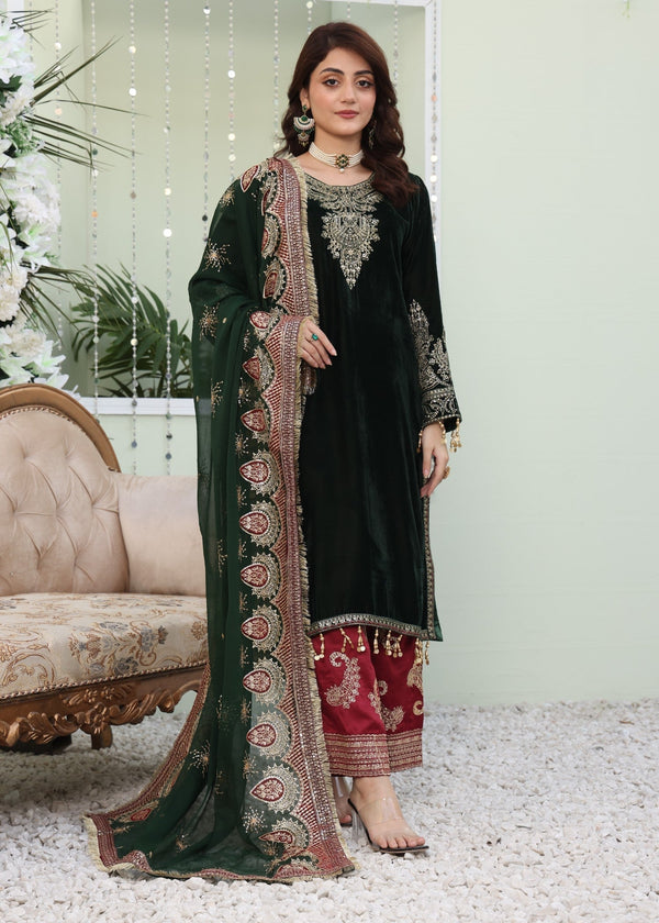 Polawn PD 24 1103 VELLURE FORMAL PRET VELVET COLLECTION Women 3pcs