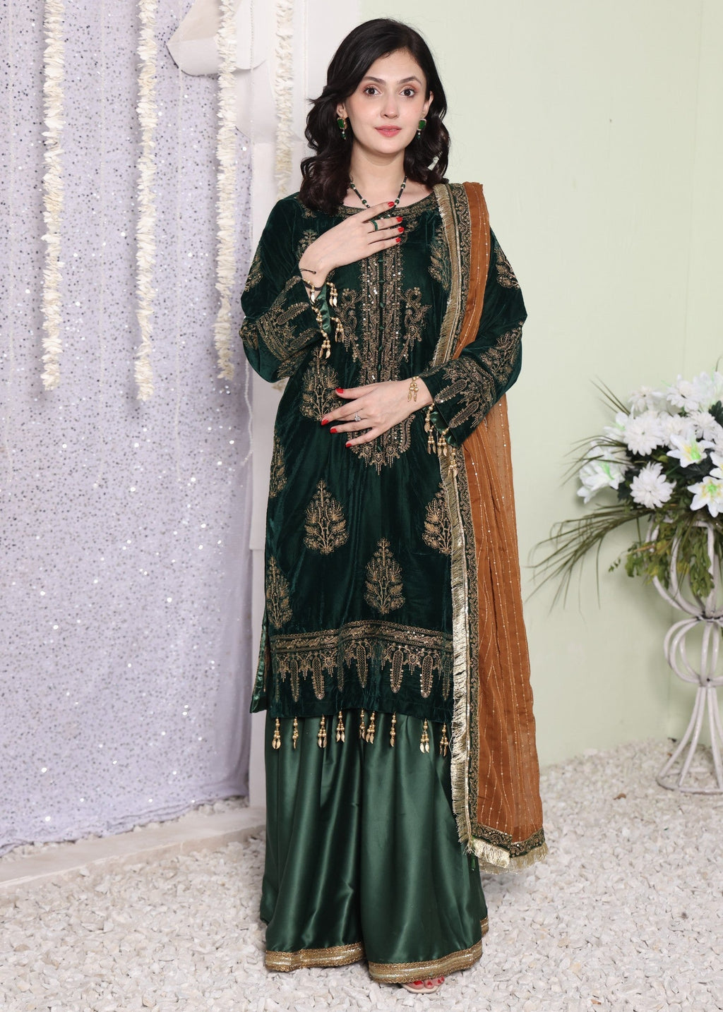 Polawn PD 24 1106 VELLURE FORMAL PRET VELVET COLLECTION Women 3pcs