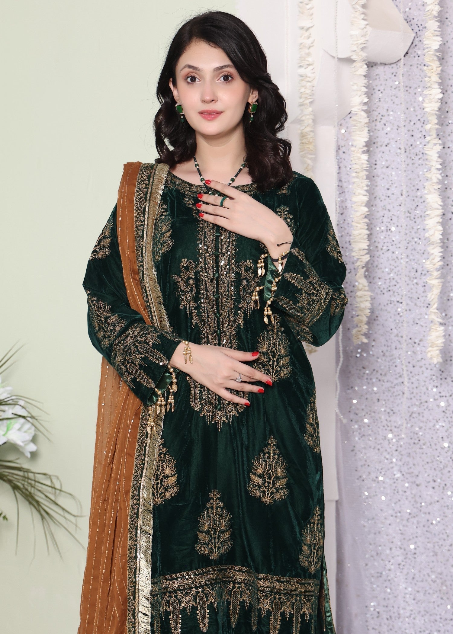 Polawn PD 24 1106 VELLURE FORMAL PRET VELVET COLLECTION Women 3pcs