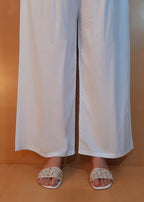 Zardi Linen Palazzo Trouser Soft White ZT164 Women 1pcs