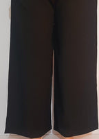 Zardi Linen Palazzo Trouser Soft Black ZT164 Women 1pcs