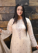 Inaaya Fashion Mehnaaz Cream White Women 3pcs