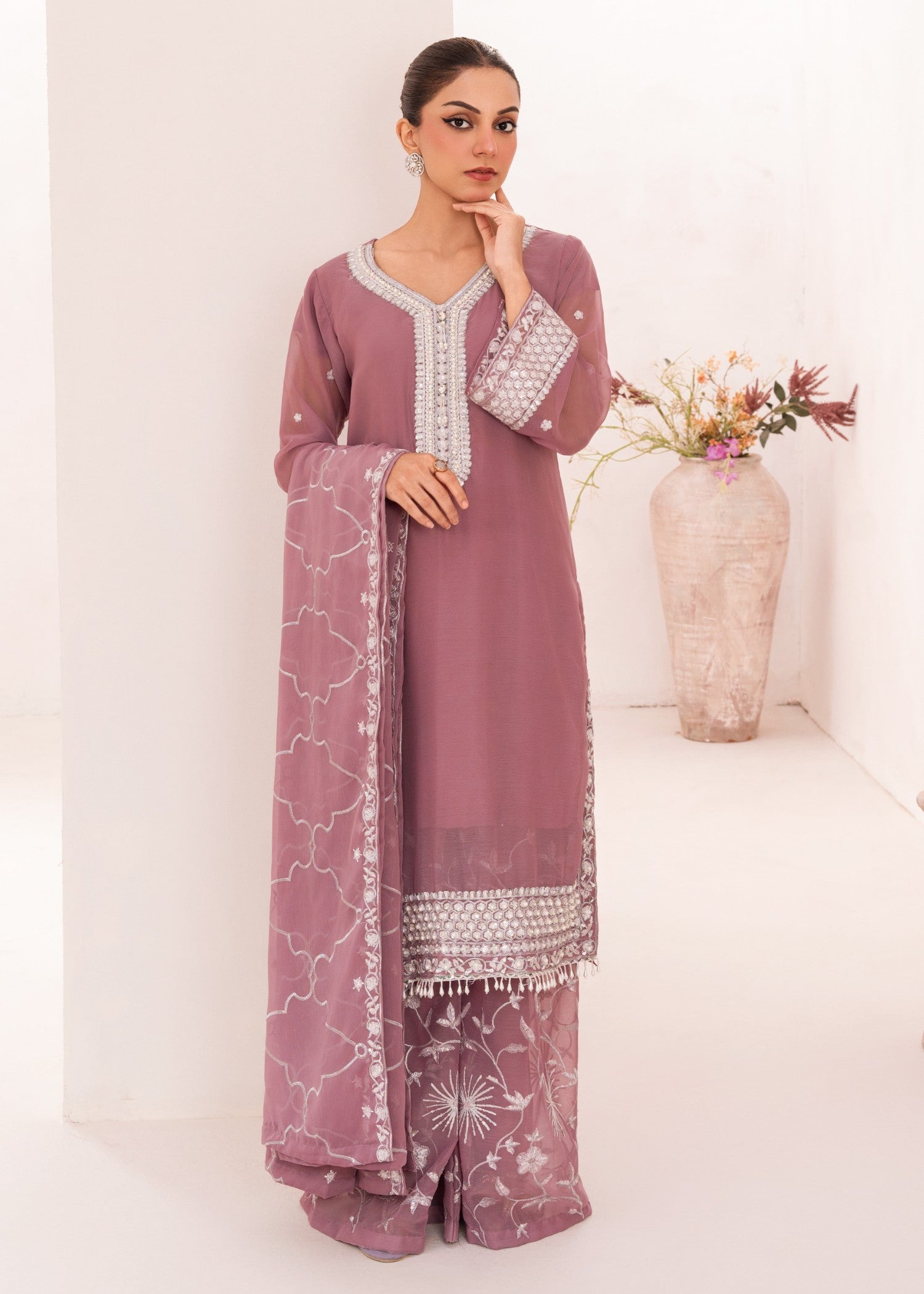 Four Season Boutique LACHA SILVER LAVENDOR Women 3pcs