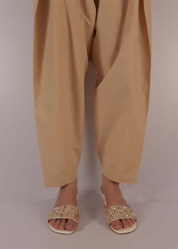Zardi Plain Shalwar Cotton Beige ZSL01 Women 1pcs