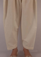 Zardi Plain Shalwar Cotton Off White ZSL01 Women 1pcs