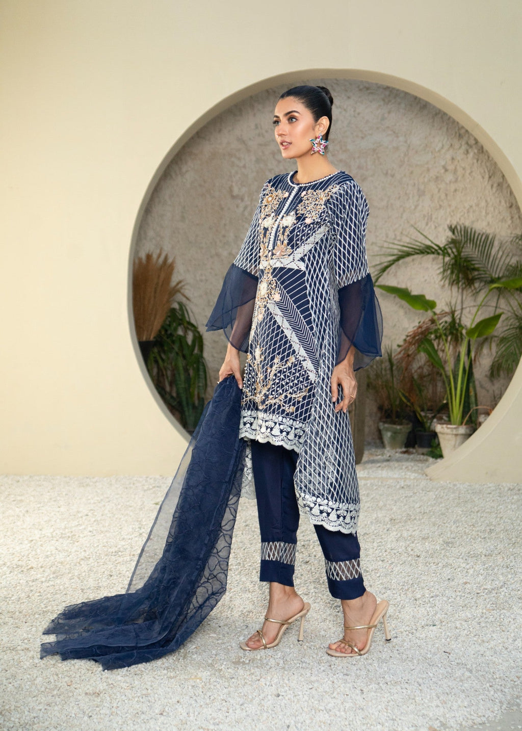 Manahils MLT 01 NAVY BLUE Women 3pcs