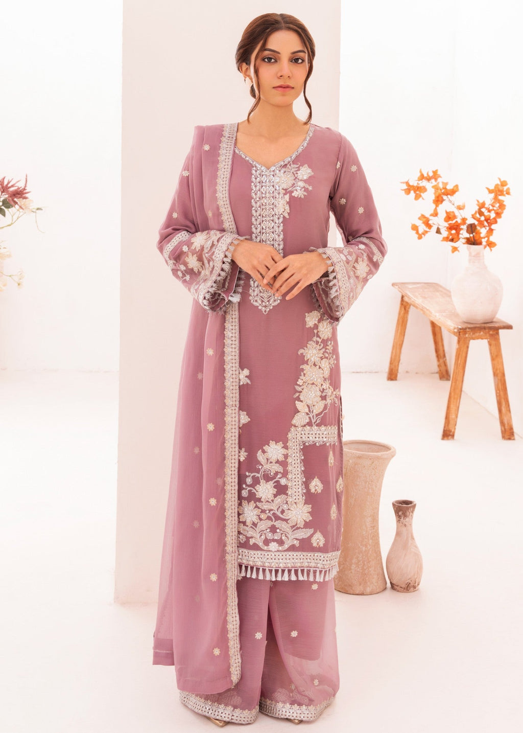 Four Season Boutique Noor Jahan Mauve Women 3pcs