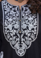 Azhar & Farukh ETHNC LINEN BLACK 35 Women 2pcs