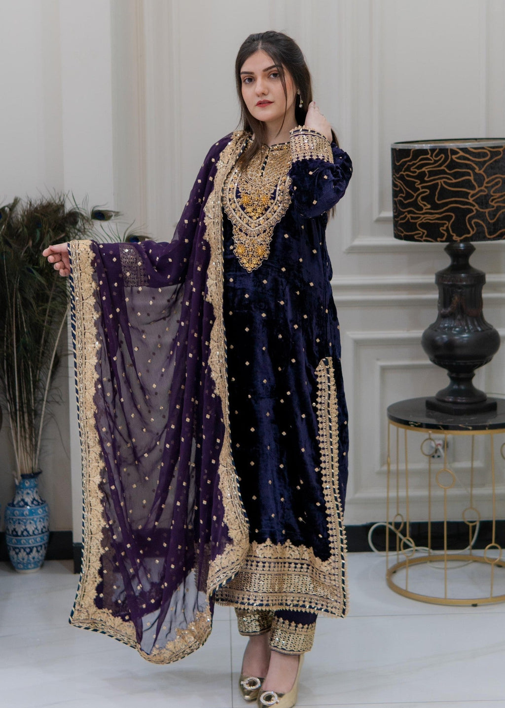 Rangoon Clothing Feroza Velvetine Women 3pcs