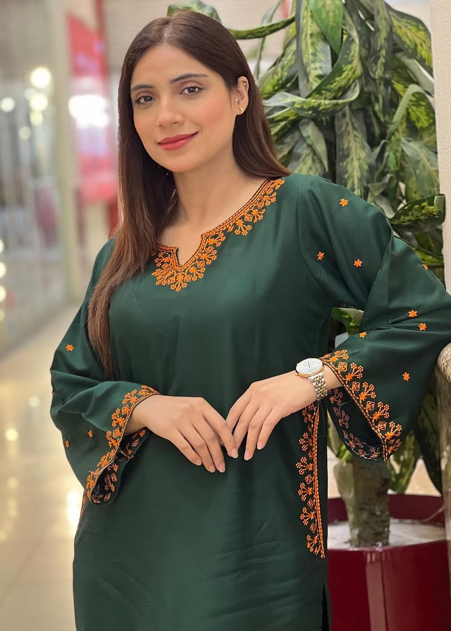 Chaudhary Arts Sehar pocket Embroidered Women 2pcs