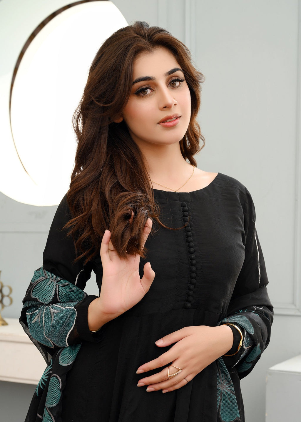 Miss & Mrs Black flower maxi Women 3pcs