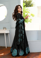 Miss & Mrs Black flower maxi Women 3pcs