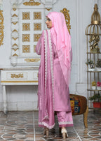 Fatima Printing Collection Ravish Embroidered Long Shirt Pink Women 3pcs