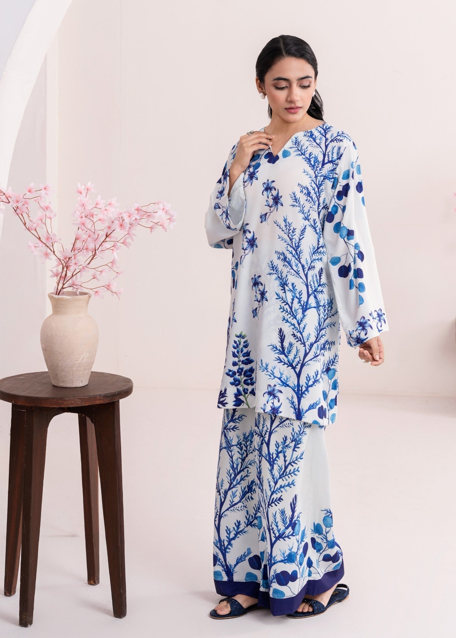 Stitch Vibes Ivory Lagoon CO ord set Women 2pcs