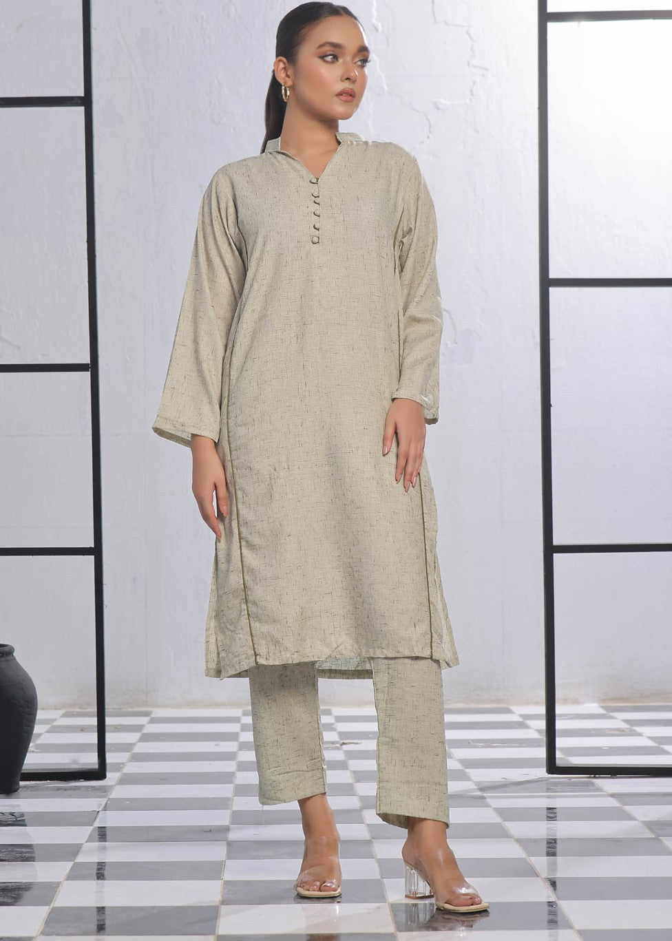 Tng (The Next Generation) Kalidaar | | Stitched | Green Women 2pcs