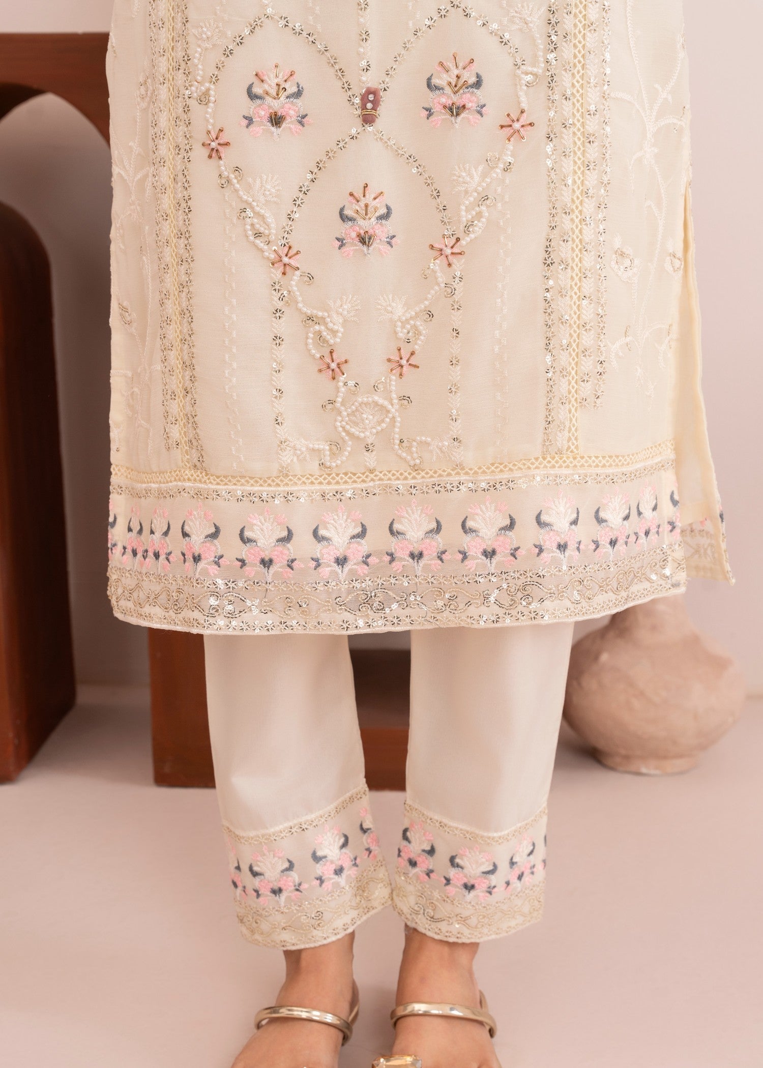 Four Season Boutique RUBAB CHIFFON CREAM Women 3pcs