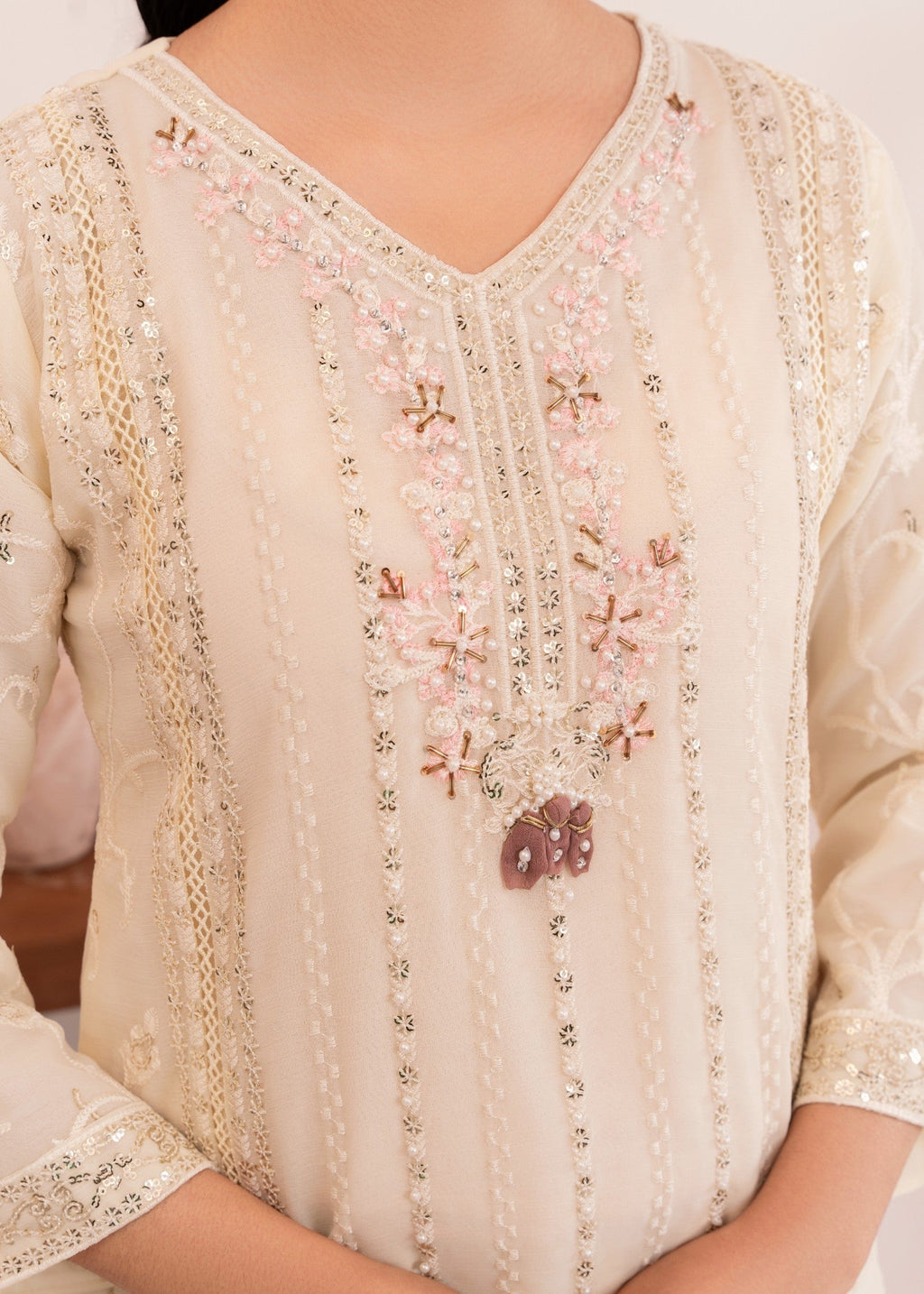 Four Season Boutique RUBAB CHIFFON CREAM Women 3pcs