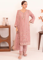 Four Season Boutique RUBAB CHIFFON TEA ROSE Women 3pcs