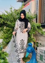 Anabya Garments Organza Three Piece Women 3pcs