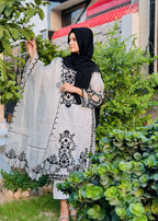 Anabya Garments Organza Three Piece Women 3pcs