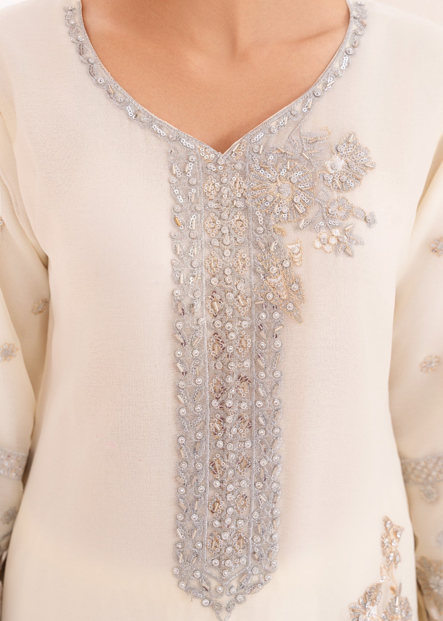 Four Season Boutique NOOR JAHAN CREAM Women 3pcs