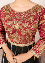Sussy Asian Wear Maroon Body Gota Kali Women 2pcs