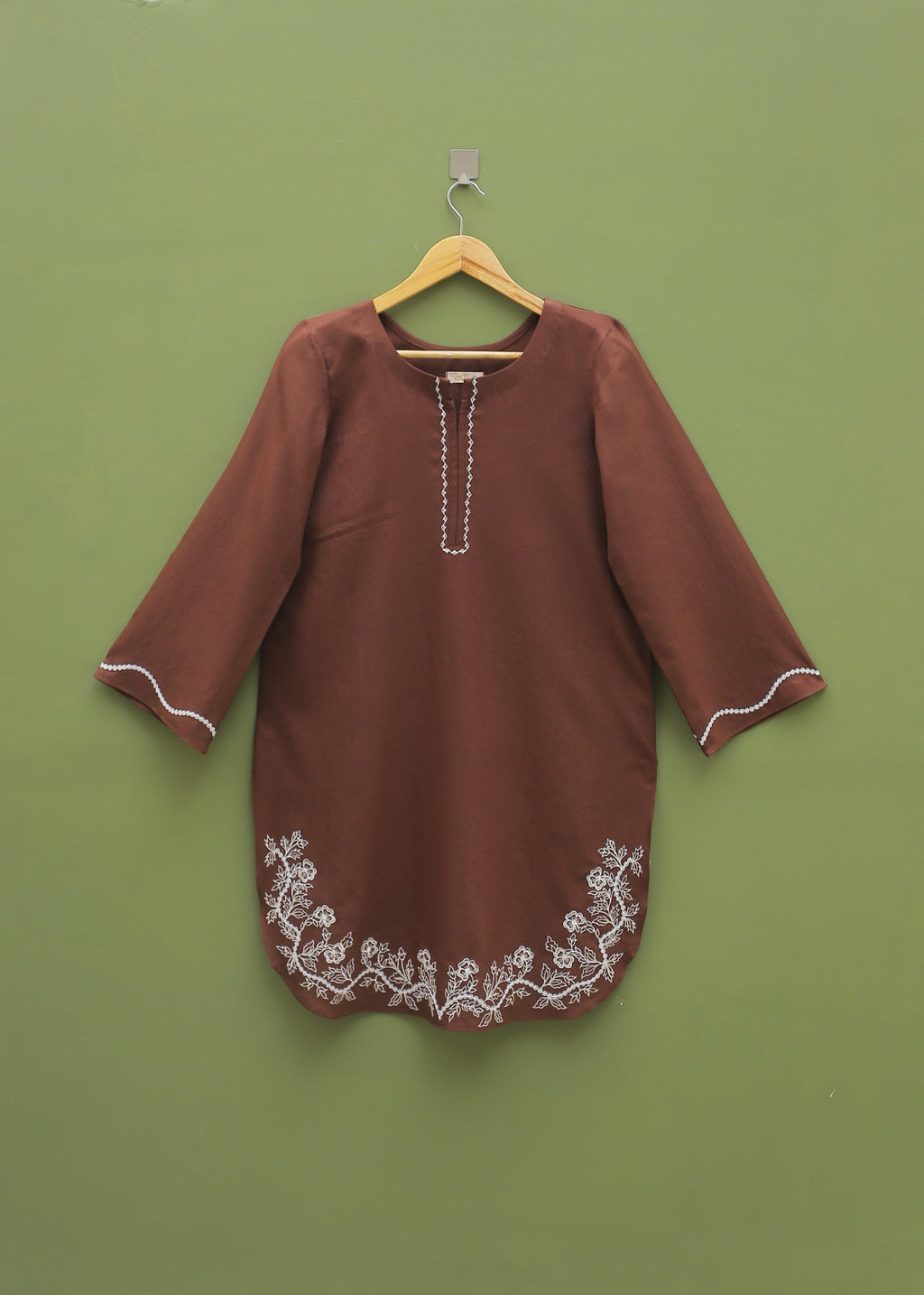Nayyab Chocolate Embroidered Suit Women 2pcs