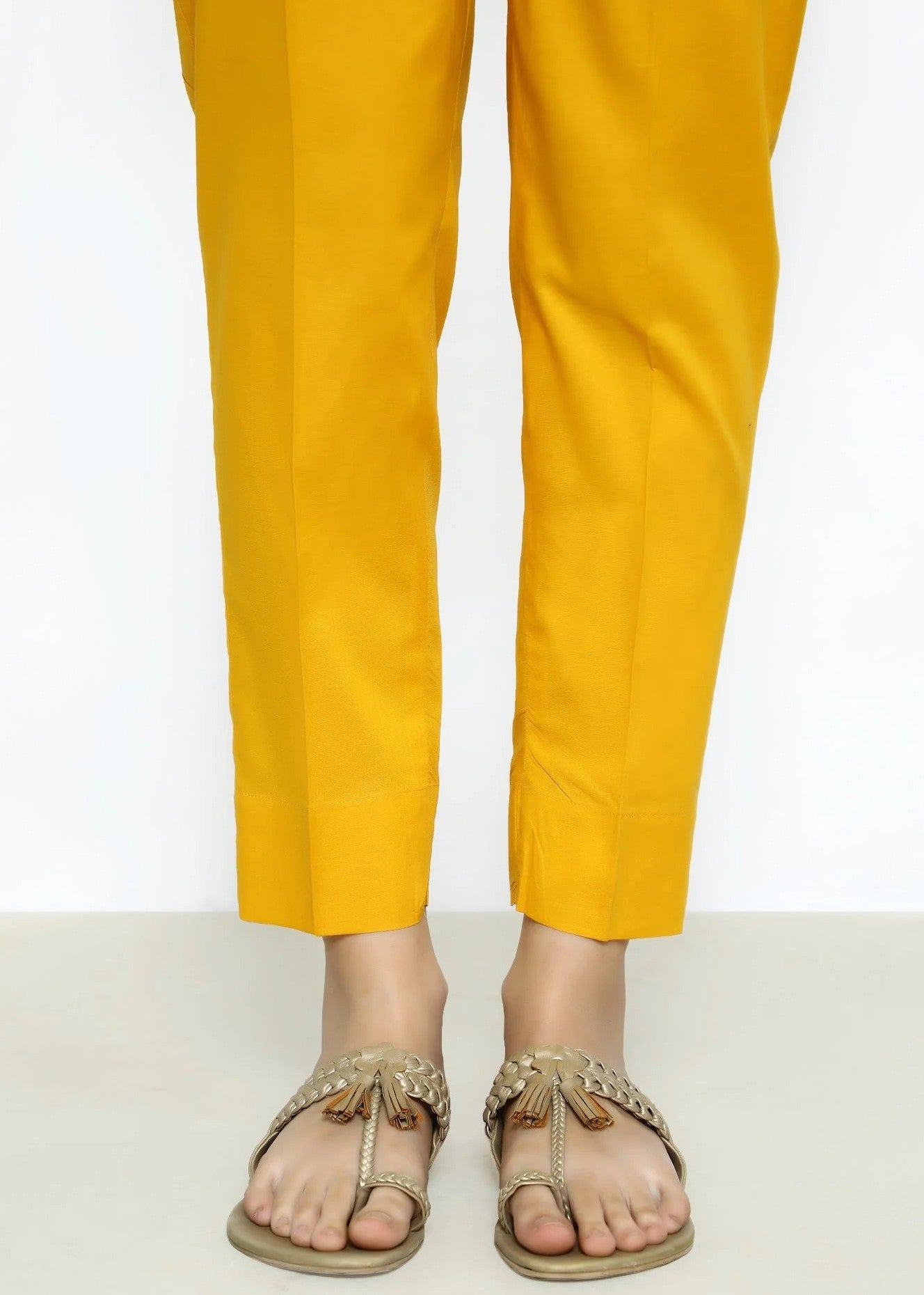Rangeenz Plain Trouser Yellow MIDR Women 1pcs