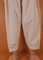 Zardi Plain Shalwar Cotton White ZSL01 Women 1pcs
