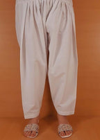 Zardi Plain Shalwar Cotton White ZSL01 Women 1pcs