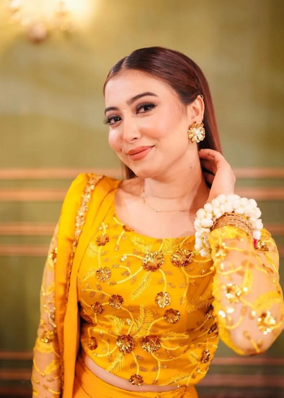 Anabiya Chandani Mari Gold musturd Women 3pcs