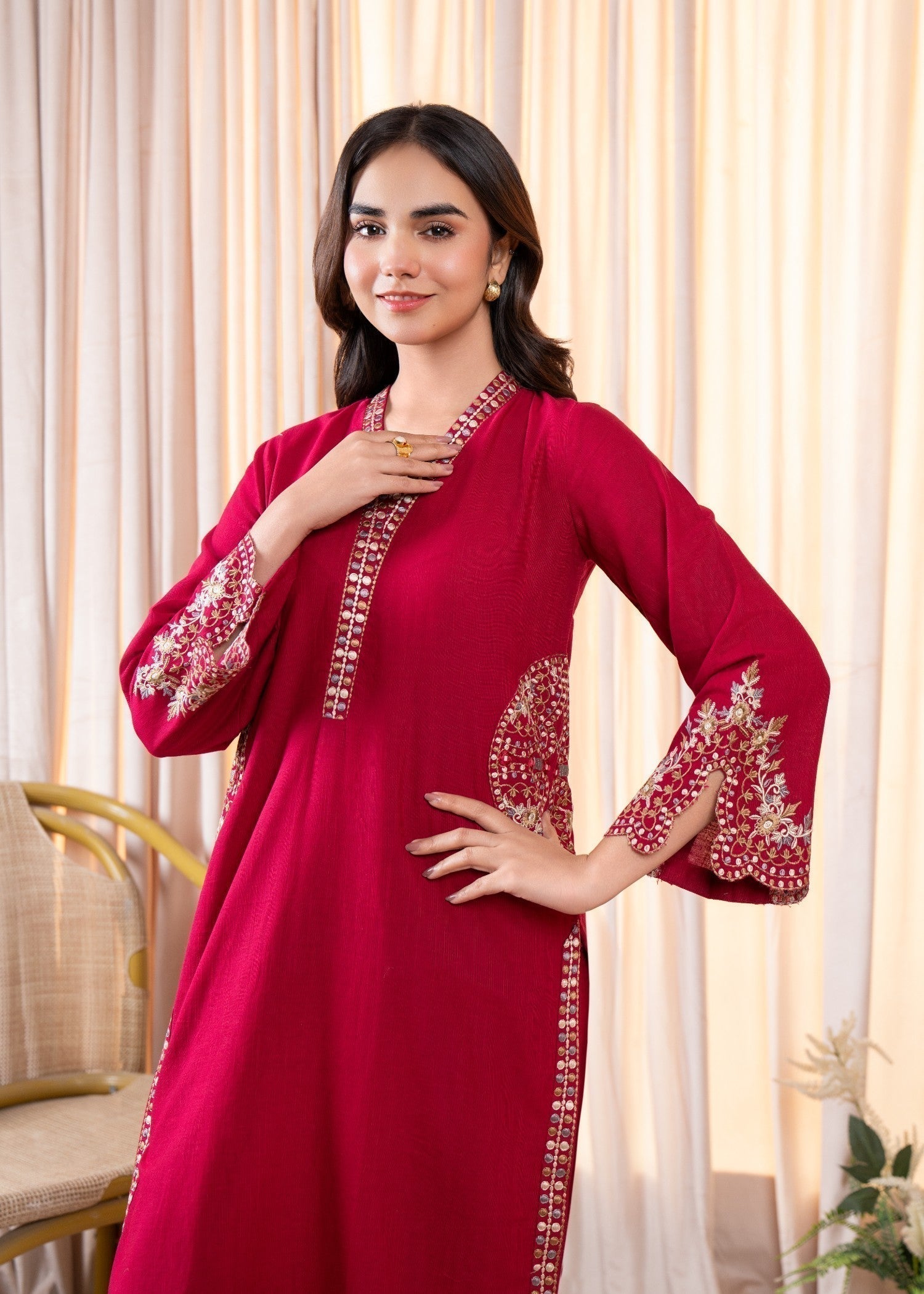 Sahibas By Mirza Nile Maroon Women 2pcs