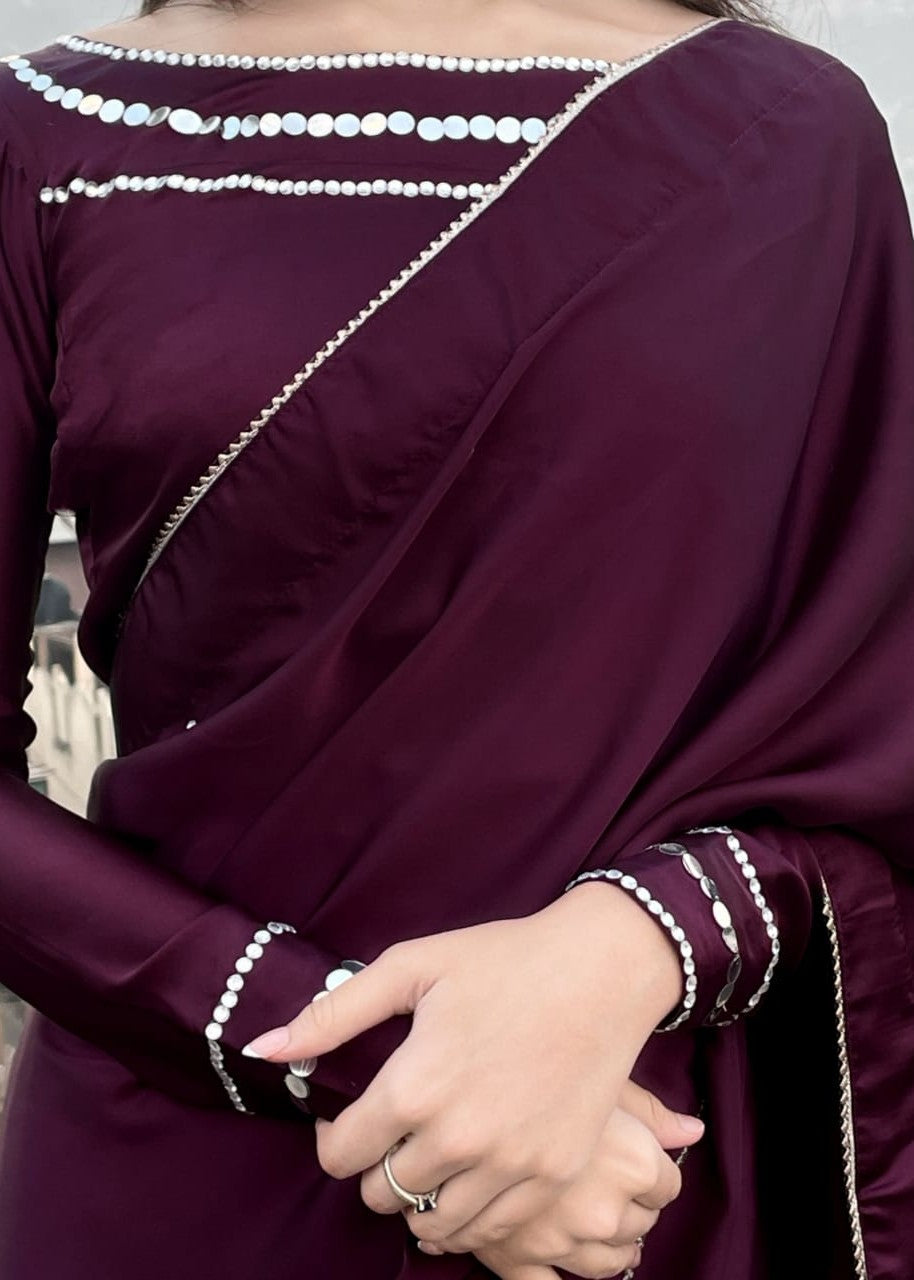 Anabiya Chandani Miran Plum Women 3pcs