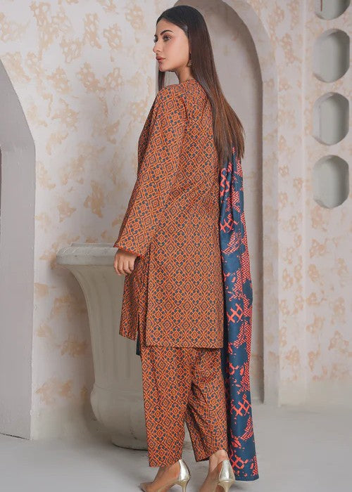 By-East Printed Khaddar Suit Women 3pcs