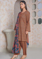 By-East Printed Khaddar Suit Women 3pcs
