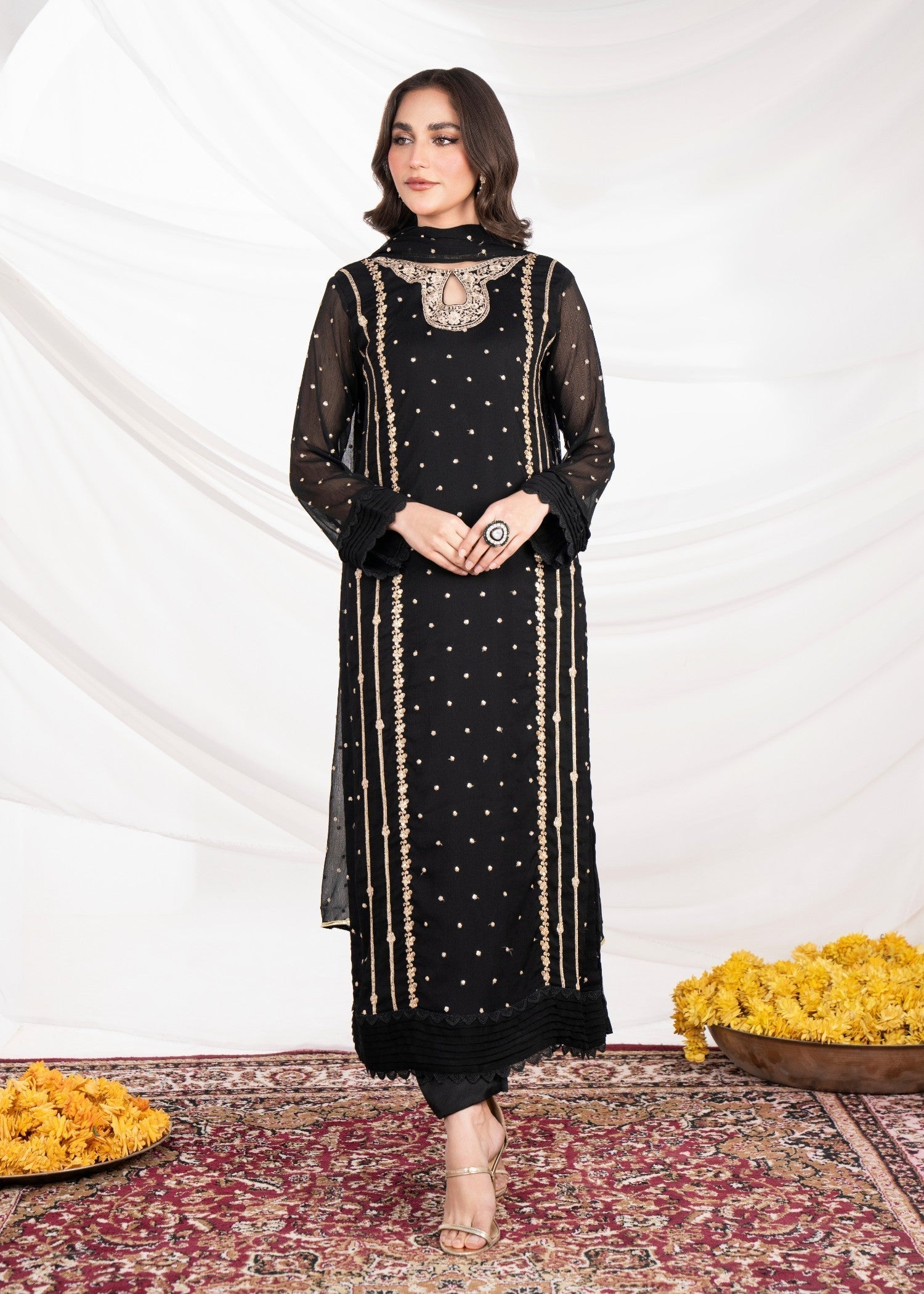 Agha Jaan Zarnish Women 3pcs