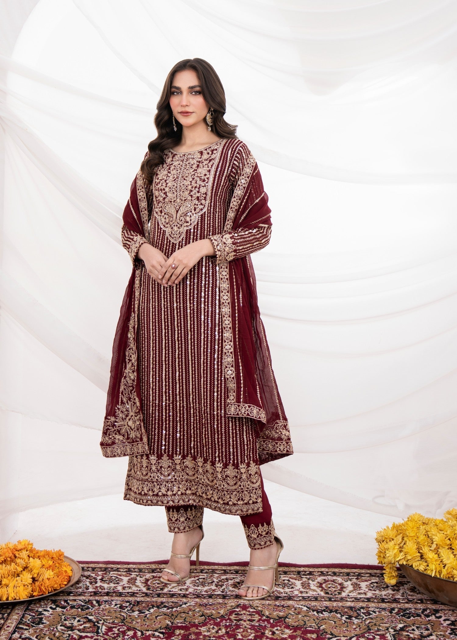 Agha Jaan Mahvish Women 3pcs