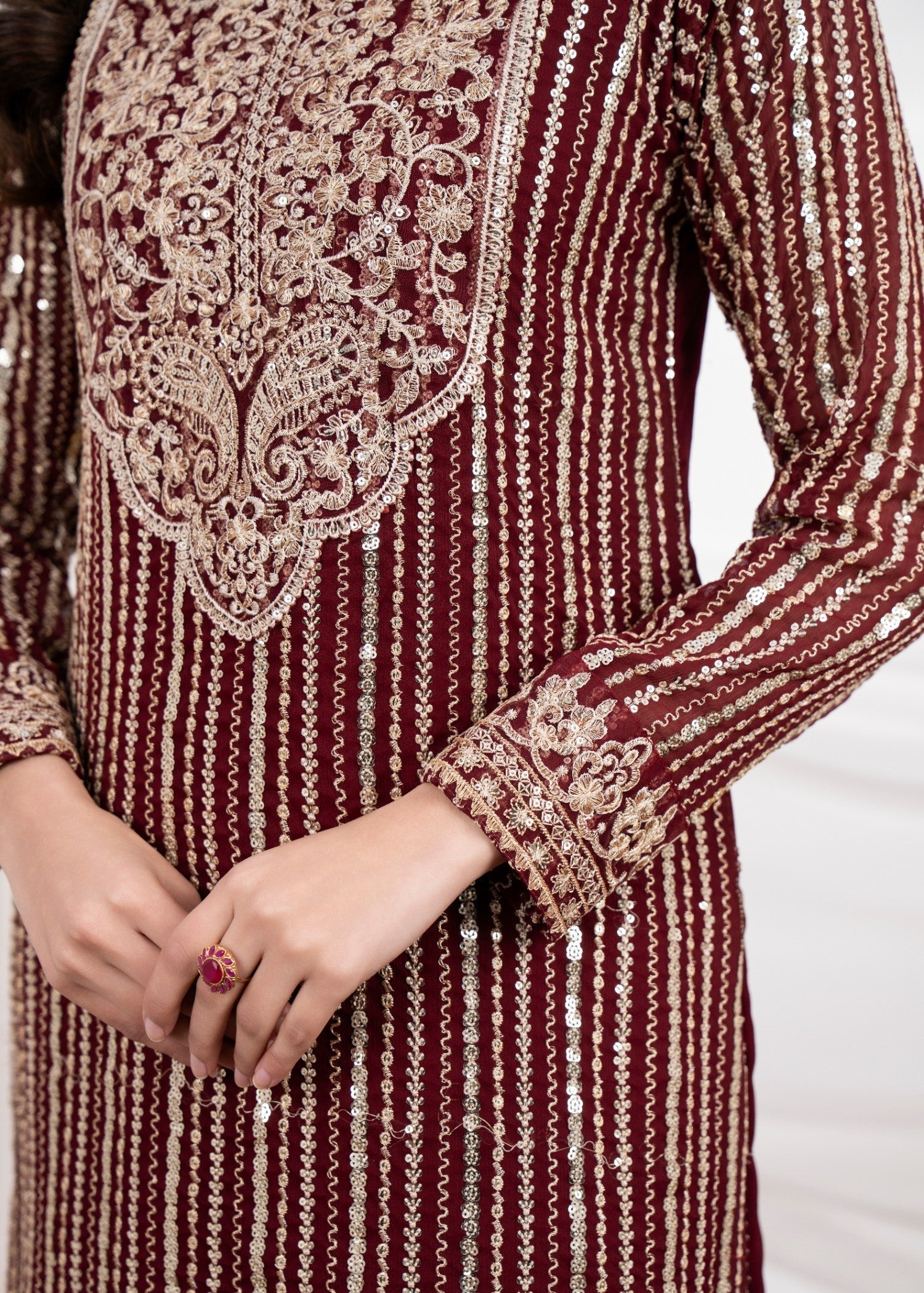 Agha Jaan Mahvish Women 3pcs