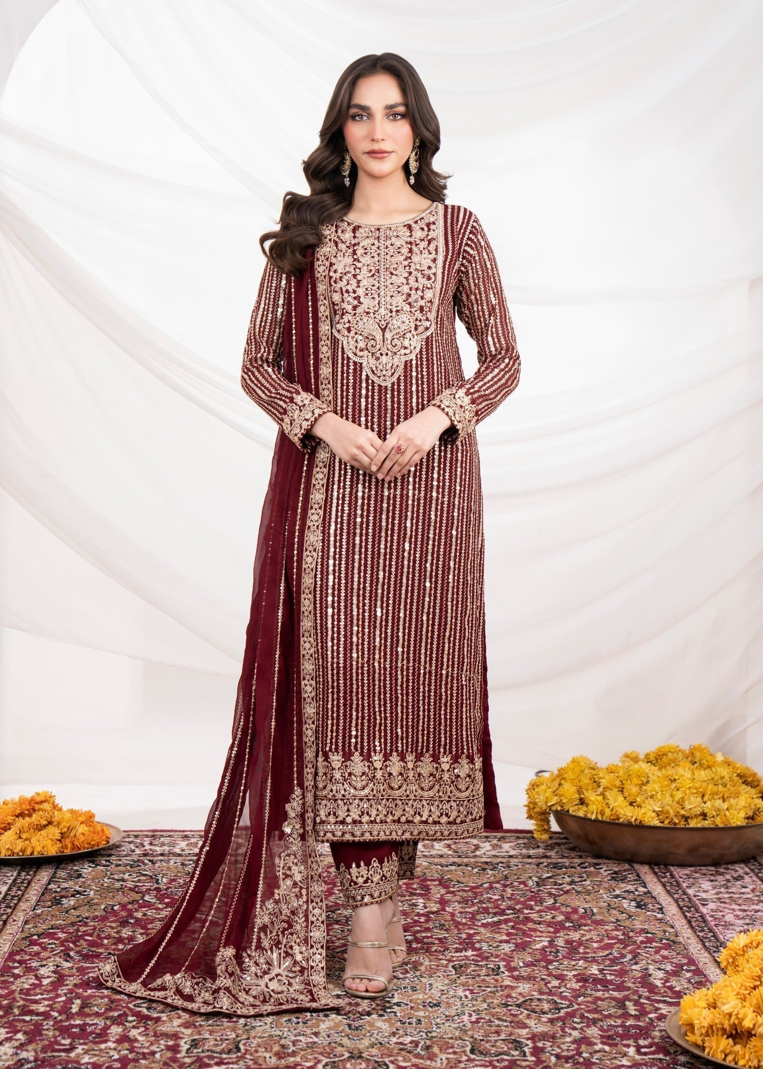 Agha Jaan Mahvish Women 3pcs