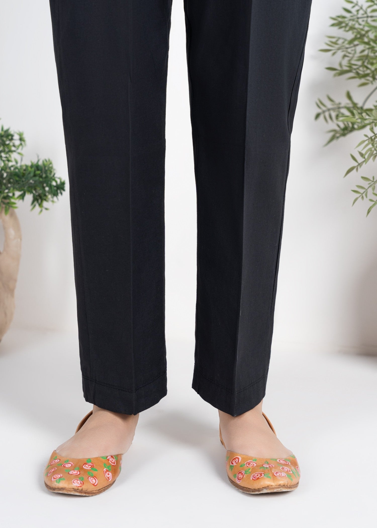 Rangeenz PLAIN TROUSER DOBBY BLACK Women 1pcs