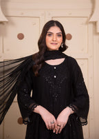 Rangoon Clothing Mehar Midnight Black Women 3pcs