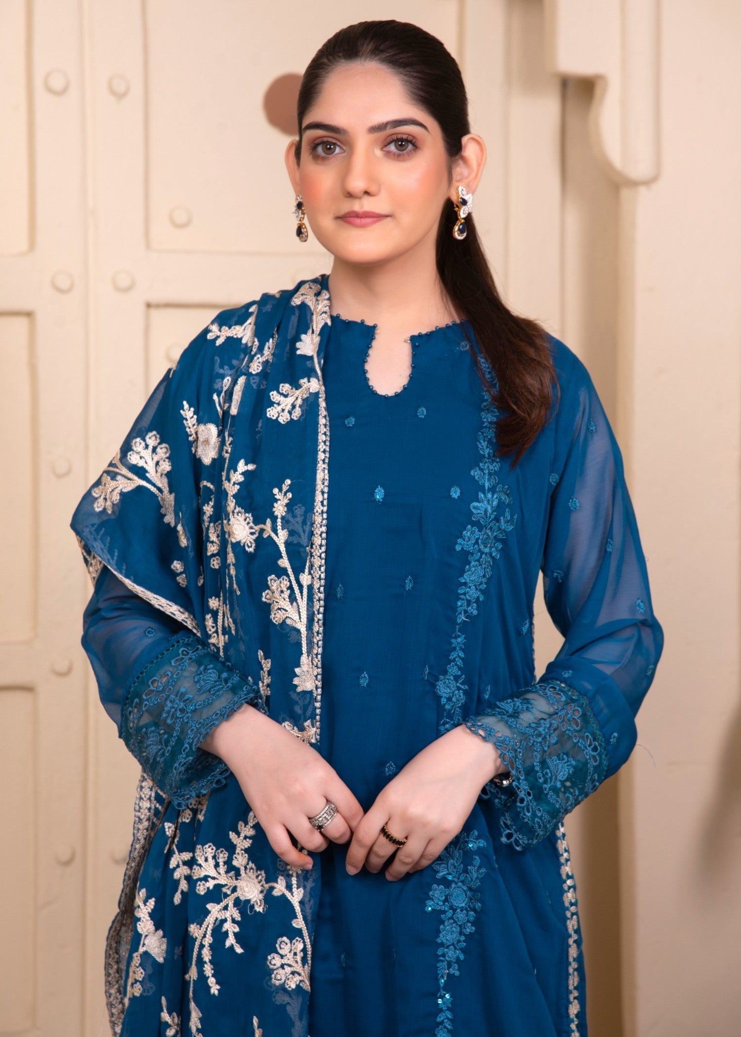 Rangoon Clothing Gulnaz Sapphire Blue Women 3pcs