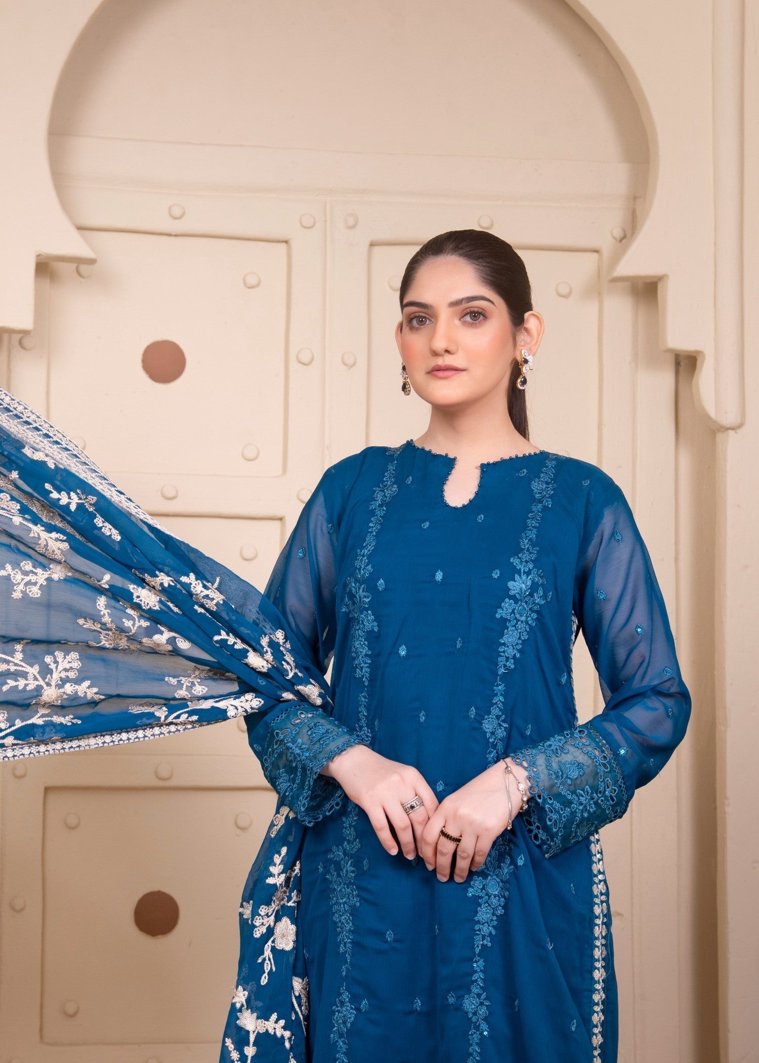 Rangoon Clothing Gulnaz Sapphire Blue Women 3pcs