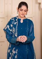 Rangoon Clothing Gulnaz Sapphire Blue Women 3pcs