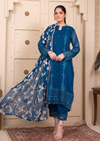 Rangoon Clothing Gulnaz Sapphire Blue Women 3pcs