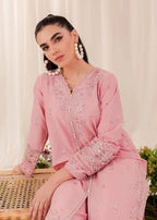 The Turkish Wear DASTAK T PINK SUIT Women 2pcs
