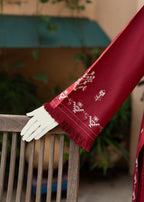Zaira and Mahnoor Kanwal Red Women 3pcs